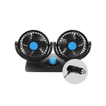 Ventilador Carro Automotivo Duplo 12v Ajustável 2 Velocidades Ventilador Carro Automotivo Duplo 12v Ajustável 2 Velocidades