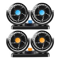 Ventilador Carro Casa USB Portátil com Dupla Cabeça Potente e Silencioso 12V