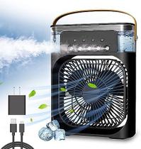 Ventilador Climatizador Umidifica Aromatizador Preto Bivolt