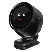 Ventilador Clip on Akejrym para cama, portátil, viagem com bateria preta