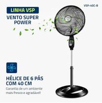 Ventilador Coluna 40CM VSP-40C-NB PT Super Power COD : 290.104