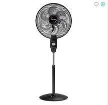 Ventilador Coluna Eolo 40cm PretoGrafite 126W, 6 Pás, 3 Velocidades, Oscilação