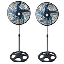 Ventilador Coluna Giro 360 3 Velocidades 220v Preto Kit com 2 Unidades