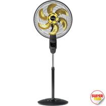 Ventilador coluna mallory chronos preto-dourado 127v