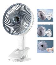 VENTILADOR COM BASE E SUPORTE CLIP 3 VELOCIDADE PORTÁTIL RECARREGÁVEL Top LS980