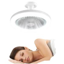 Ventilador Com Luzes Lâmpada Led Integrada De Teto Rotativo