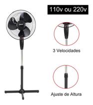 Ventilador Com Pedestal Altura Ajustável 50w 60hz