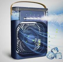 Ventilador com Umidificador e reservatório de água e gelo, timer para desligar e Luz LED, diminua a sensação de calor com baixo investimento. - FAN