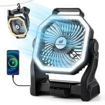 Ventilador de acampamento com lanterna LED Odoland 20000mAh recarregável