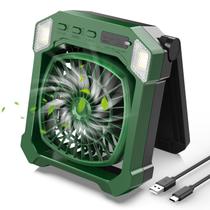 Ventilador de acampamento DESHIMAO, alimentado por energia solar, 10000mAh, USB, recarregável Ventilador de acampamento DESHIMAO, alimentado por energia solar, 10000mAh, USB, recarregável