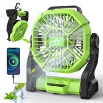 Ventilador de acampamento Doviluxe 10400mAh com lanterna LED, recarregável