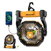 Ventilador de acampamento Doviluxe 20000mAh LED portátil recarregável