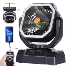 Ventilador de acampamento portátil AVV recarregável de alta velocidade com controle remoto