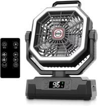 Ventilador de acampamento portátil com luz LED e controle remoto