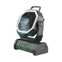 Ventilador de Acampamento Portátil e Recarregável - 20000mAh/10000mAh - com Gancho e Rotação 270°