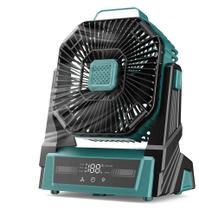 Ventilador de acampamento portátil KopBeau 20000mAh com luzes azuis Ventilador de acampamento portátil KopBeau 20000mAh com luzes azuis