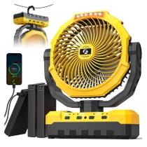 Ventilador de acampamento portátil Korbot 36000mAh recarregável 150HRS