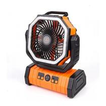 Ventilador de acampamento recarregável de 20000mAh com luz LED, bateria de 58h Ventilador de acampamento recarregável de 20000mAh com luz LED, bateria de 58h