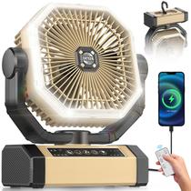 Ventilador de Acampamento Recarregável Orteen 23cm - Bateria 20000mAh Ventilador de Acampamento Recarregável Orteen 23cm - Bateria 20000mAh
