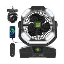 Ventilador de acampamento RUNTOP 20000mAh com luz RGB e controle remoto