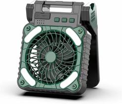 Ventilador de acampamento solar portátil com luz LED recarregável USB Ventilador de acampamento solar portátil com luz LED recarregável USB