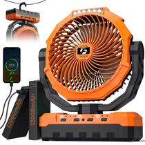 Ventilador de acampamento Wavmill 24000mAh com luz e gancho, recarregável