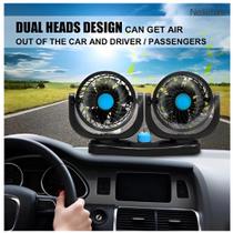 Ventilador De Cabeça Dupla Do Carro Veículo Automóvel Dc 12v Rotação 360