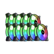 Ventilador De Caixa Aigo AR12 Silencioso RGB De 120 Mm Com Dissipador De Calor Aura Sync Porta SATA