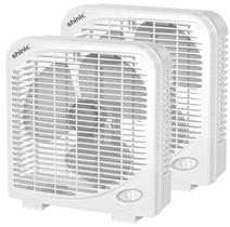 Ventilador de caixa de mesa Shinic de 10 polegadas, 2 velocidades, 2 pacotes, branco Ventilador de caixa de mesa Shinic de 10 polegadas, 2 velocidades, 2 pacotes, branco