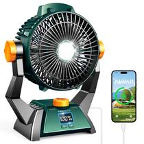 Ventilador de Camping AUIIAH X60 Recargable 10000mAh con Luz LED