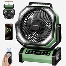 Ventilador de Camping Socool 20000mAh con Luz, 112 Horas, 8 Velocidades, Control Remoto