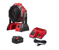 Ventilador de canteiro de obras Milwaukee 0886-20P M18 sem fio com bateria de 5Ah