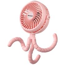 Ventilador de carrinho de criança AMACOOL Flexible Tripod Clip On com 3 velocidades rosa