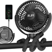 Ventilador de carrinho de criança BLBS 12600mAh, bateria recarregável de 65 horas