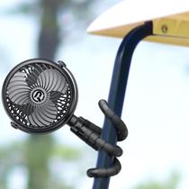 Ventilador de carrinho de golfe GRANDFAST recarregável 20 horas, 3 velocidades, 360, giratório