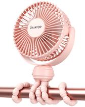 Ventilador de carrinho de passeio Gaiatop Mini Bateria Portátil 360 Rotate Pink