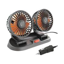 Ventilador De Carro Ajustável Com Duas Cabeças, 5V 12V 24V USB, Ventilador Elétrico De 2 Velocidades