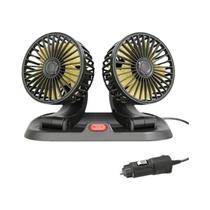 Ventilador De Carro Ajustável De 3 Cabeças 360 graus Ventilador Silencioso Elétrico USB 12V 24V Para