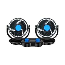 Ventilador De Carro De Dupla Cabeça 4 5 Polegadas 12V 24V Ajustável Baixo Ruído USB Ou Acendedor De