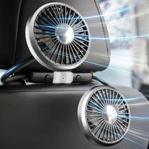 Ventilador de Carro Dealswin com Mangueira Dupla e Luzes LED - USB, 3 Velocidades