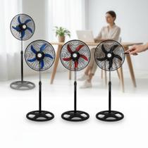 Ventilador de Chão Pedestal Com Regulagem de Altura Alta Circulação de Ar 5 Pas 60w Potencia 3 Velocidades
