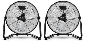 Ventilador de chão Simple Deluxe 18 polegadas e 3 velocidades High Velocity x2 preto