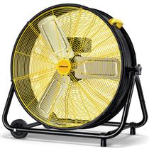 Ventilador de chão VAGKRI Industrial Drum 24 polegadas 320W 3 velocidades