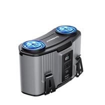 Ventilador de cintura Astaowl 12000mAh USB Recarregável 40H Cooling Grey Ventilador de cintura Astaowl 12000mAh USB Recarregável 40H Cooling Grey