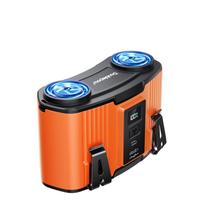 Ventilador de cintura Astaowl 24000mAh USB recarregável 10 velocidades laranja