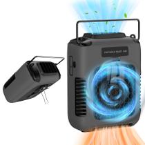 Ventilador de cintura Deller portátil recarregável com luz LED