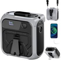 Ventilador de cintura Kasbakas Portable Clip On 10000mAh com luz 40h