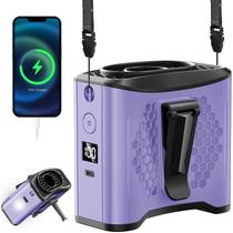 Ventilador de cintura LAMBRI Portable Clip-on Shirt Fans 10000mAh-24h roxo