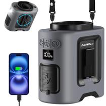 Ventilador de cintura portátil AddAcc 14500mAh 67h, 5 velocidades, clipe 360