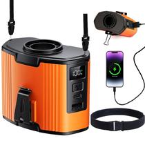 Ventilador de cintura portátil Auxemu de 10 velocidades 20000RPM com bateria de 10000mAh